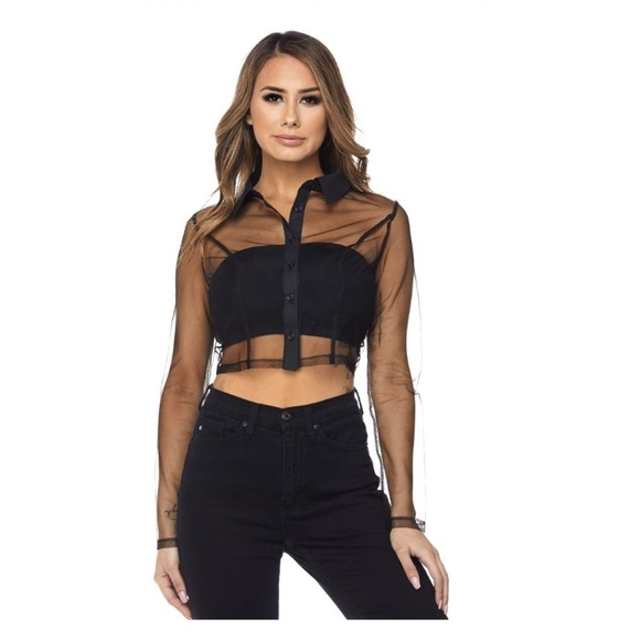 1L left! Mesh Crop Top - Picture 5 of 9